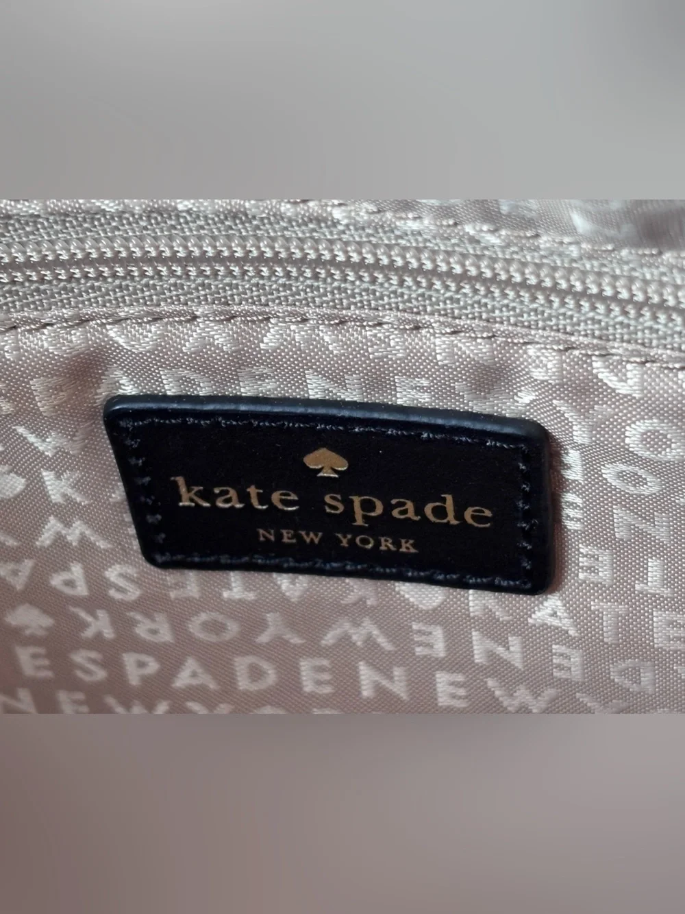 kate spade Black and Cream Woven Satchel Shoulder Bag with Leather Flap Strap